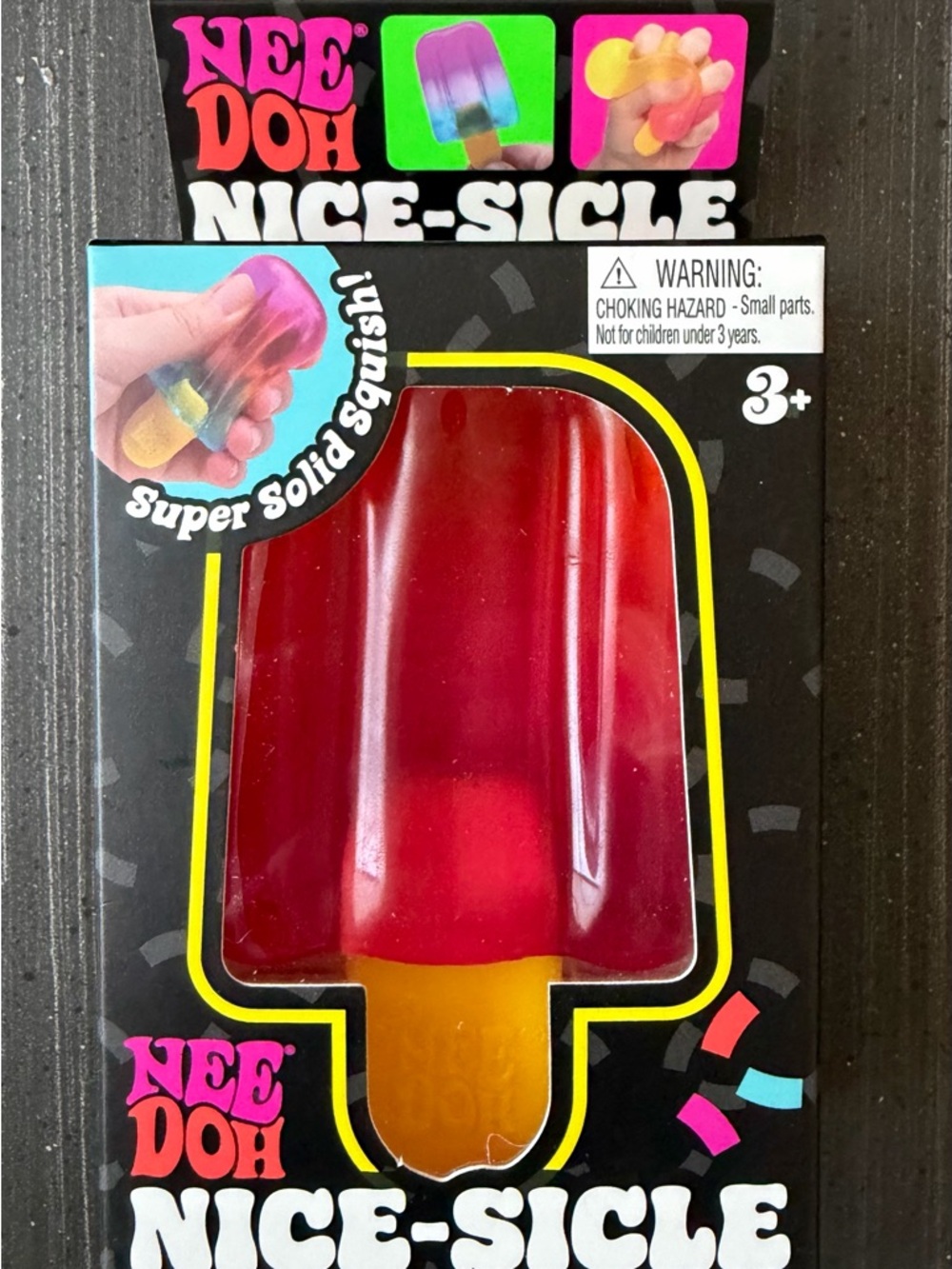 NeeDoh Nice-Sicle Kids Squish Toy — Pink